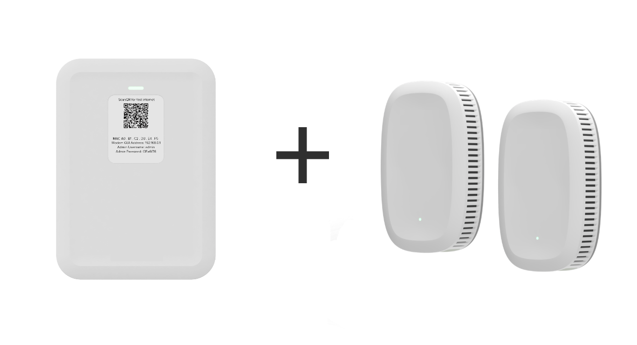 SmartNID front view and 360 WiFi pods