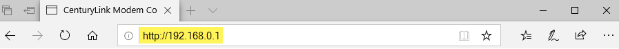 Ingresar la URL de la interfaz de configuración del módem