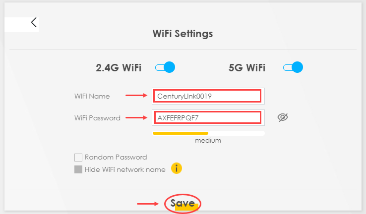 Cambiar los detalles de la configuración de WiFi - interfaz del C3510XZ