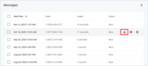 Captura de pantalla de mensajes para descargar de Connected Voice
