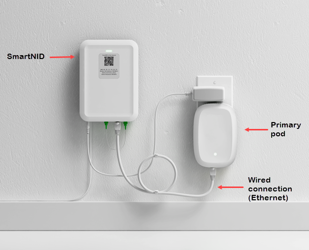 Diagram of smartNID connected to primary pod