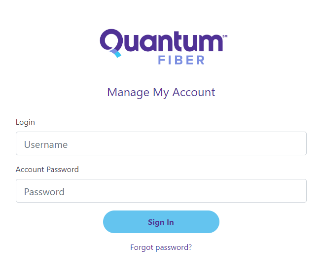Página de inicio de administración de cuenta en Instant WiFi