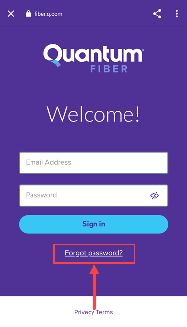 How to Change Your Account Password Quantum Fiber