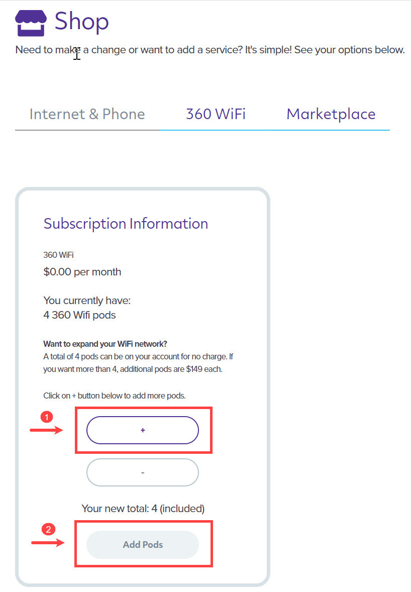 Account portal screenshot, step 5