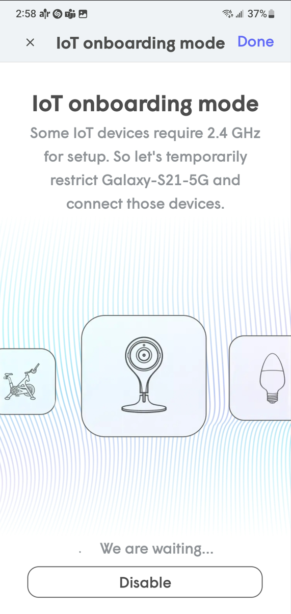 360 WiFi app screenshot, IoT onboarding step 5b