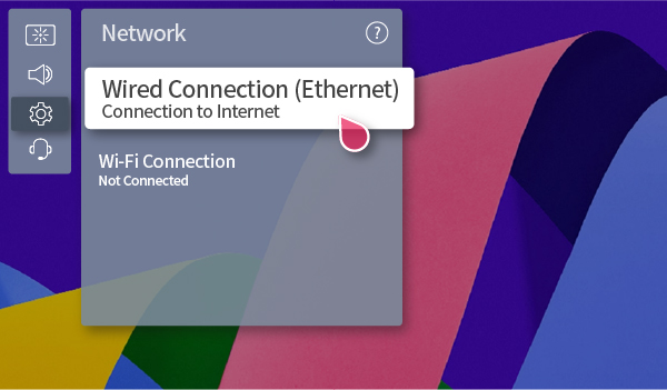 LG TV screenshot - network-wired connection