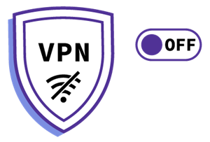 Ilustración de VPN desactivada