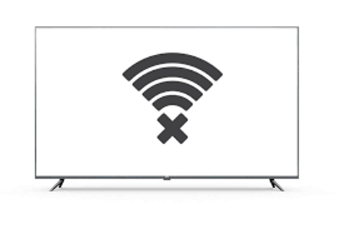 Ilustración que muestra que no hay conexión Wi-Fi en la pantalla del televisor
