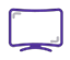 purple icon of a screen