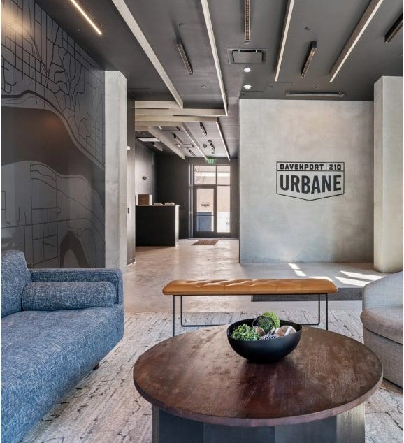 lobby seating area at Urbane 210